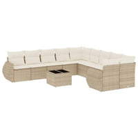 11-Delige Tuinset Met Kussens Poly Rattan