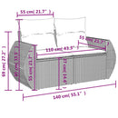 11-Delige Tuinset Met Kussens Poly Rattan