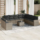 11-Delige Tuinset Met Kussens Poly Rattan