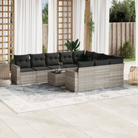 11-Delige Tuinset Met Kussens Poly Rattan