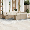 11-Delige Tuinset Met Kussens Poly Rattan