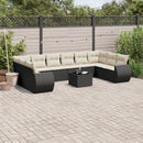 1 Tuinset Met Kussens Poly Rattan
