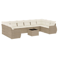 1 Tuinset Met Kussens Poly Rattan