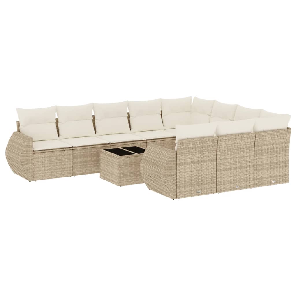1 Tuinset Met Kussens Poly Rattan