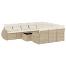 1 Tuinset Met Kussens Poly Rattan