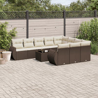 1 Tuinset Met Kussens Poly Rattan