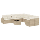 1 Tuinset Met Kussens Poly Rattan