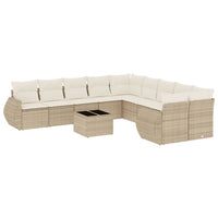 1 Tuinset Met Kussens Poly Rattan