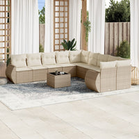 1 Tuinset Met Kussens Poly Rattan