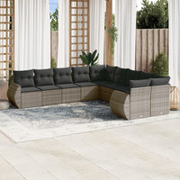 1 Tuinset Met Kussens Poly Rattan
