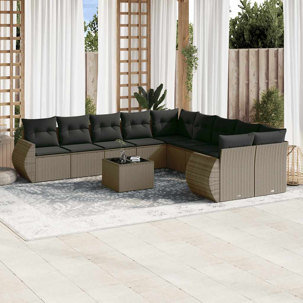 1 Tuinset Met Kussens Poly Rattan