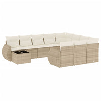 1 Tuinset Met Kussens Poly Rattan
