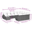 1 Tuinset Met Kussens Poly Rattan