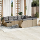 1 Tuinset Met Kussens Poly Rattan