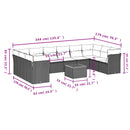 1 Tuinset Met Kussens Poly Rattan