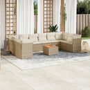 1 Tuinset Met Kussens Poly Rattan