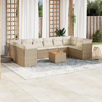1 Tuinset Met Kussens Poly Rattan