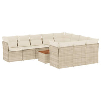 1 Tuinset Met Kussens Poly Rattan