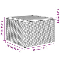 1 Tuinset Met Kussens Poly Rattan