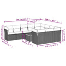 1 Tuinset Met Kussens Poly Rattan