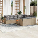 1 Tuinset Met Kussens Poly Rattan
