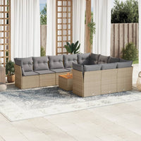 1 Tuinset Met Kussens Poly Rattan