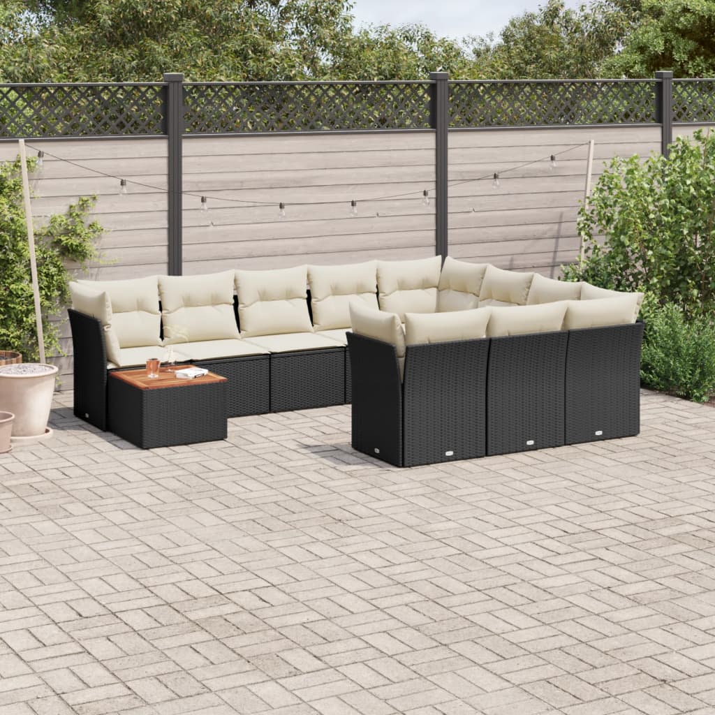 1 Tuinset Met Kussens Poly Rattan