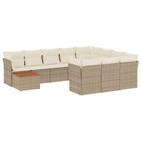 1 Tuinset Met Kussens Poly Rattan