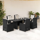 9-Delige Tuinset Met Kussens Poly Rattan