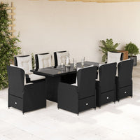 9-Delige Tuinset Met Kussens Poly Rattan