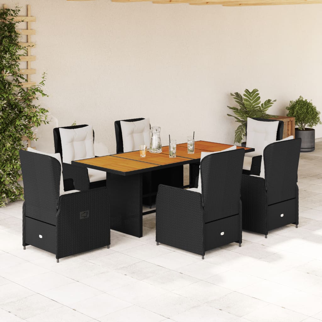 9-Delige Tuinset Met Kussens Poly Rattan
