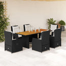 9-Delige Tuinset Met Kussens Poly Rattan