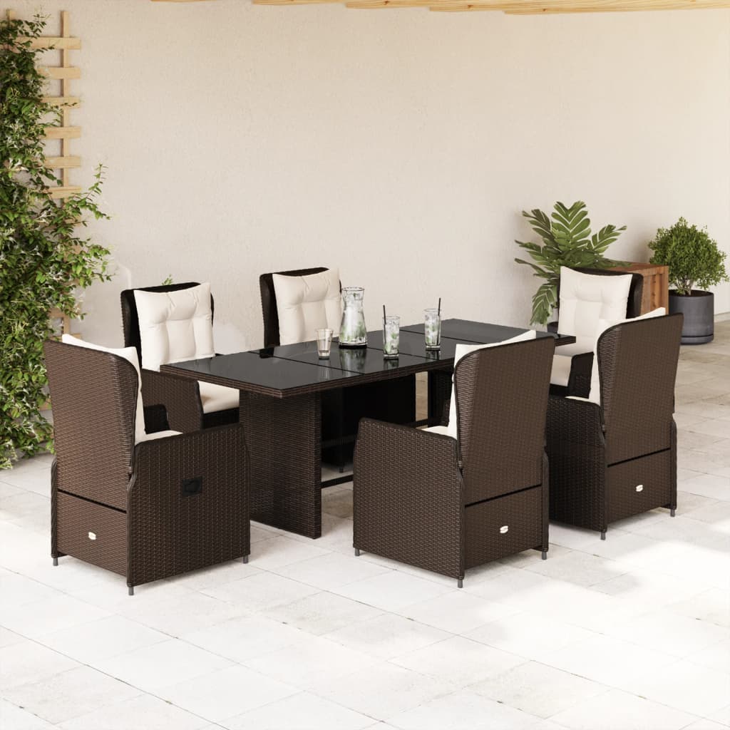9-Delige Tuinset Met Kussens Poly Rattan