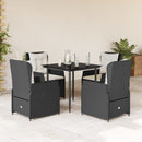 5-Delige Tuinset Met Kussens Poly Rattan