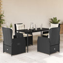 5-Delige Tuinset Met Kussens Poly Rattan