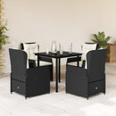 5-Delige Tuinset Met Kussens Poly Rattan