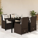 5-Delige Tuinset Met Kussens Poly Rattan