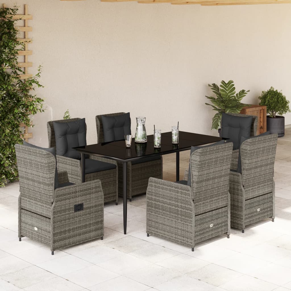 5-Delige Tuinset Met Kussens Poly Rattan