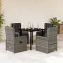5-Delige Tuinset Met Kussens Poly Rattan