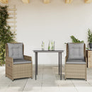 5-Delige Tuinset Met Kussens Poly Rattan