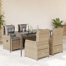 5-Delige Tuinset Met Kussens Poly Rattan