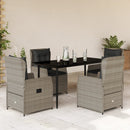 5-Delige Tuinset Met Kussens Poly Rattan
