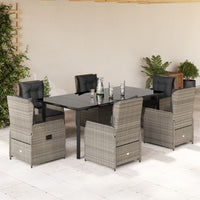5-Delige Tuinset Met Kussens Poly Rattan