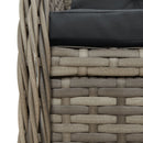 3-Delige Tuinset Met Kussens Poly Rattan
