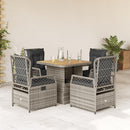 3-Delige Tuinset Met Kussens Poly Rattan