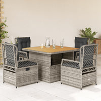 3-Delige Tuinset Met Kussens Poly Rattan
