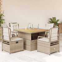 3-Delige Tuinset Met Kussens Poly Rattan