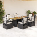 7-Delige Tuinset Met Kussens Poly Rattan