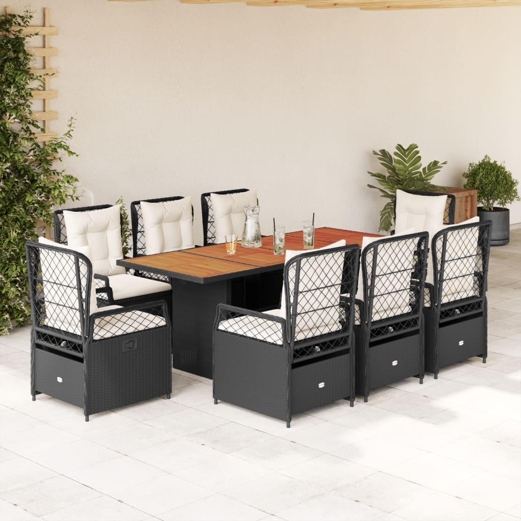 7-Delige Tuinset Met Kussens Poly Rattan