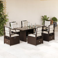 7-Delige Tuinset Met Kussens Poly Rattan